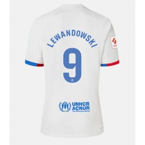 Barcelona Robert Lewandowski #9 Koszulka Wyjazdowych 2023-24 Krótki Rękaw